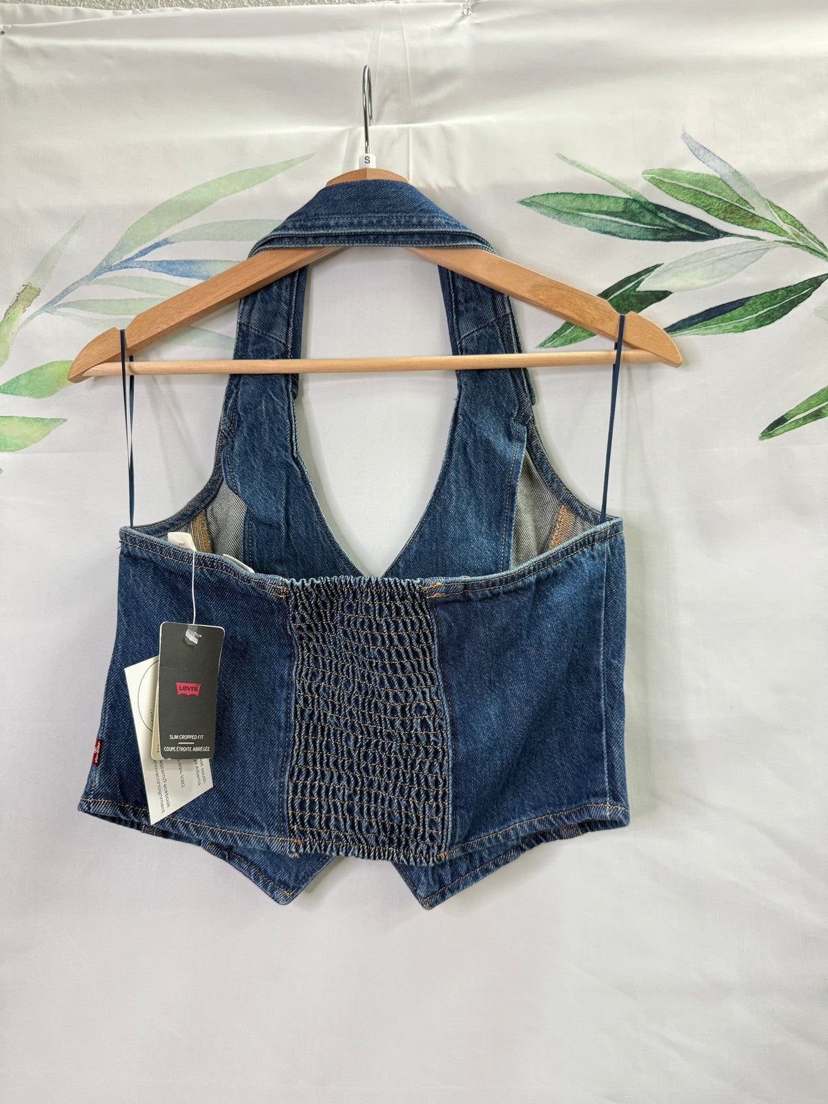Levi’s Bria Denim Halter Tank (S)