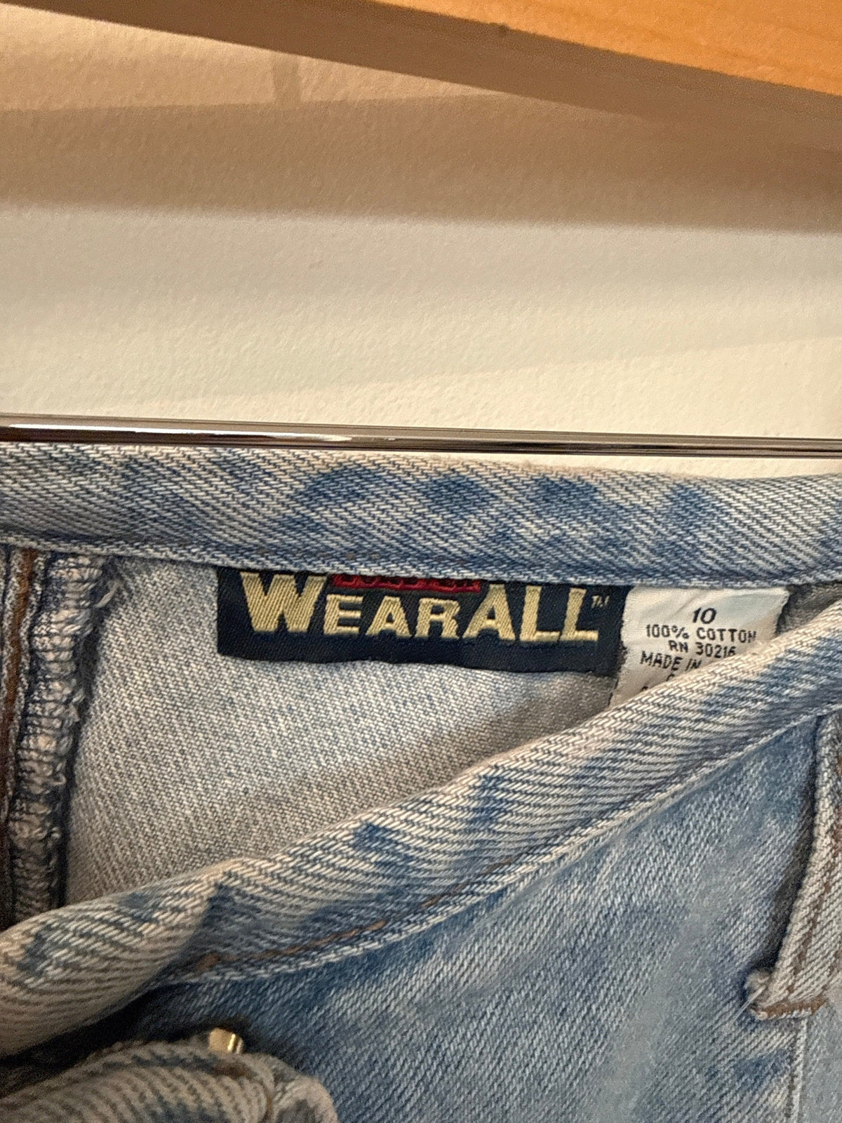 WearAll Denim Button Front Skirt, 10