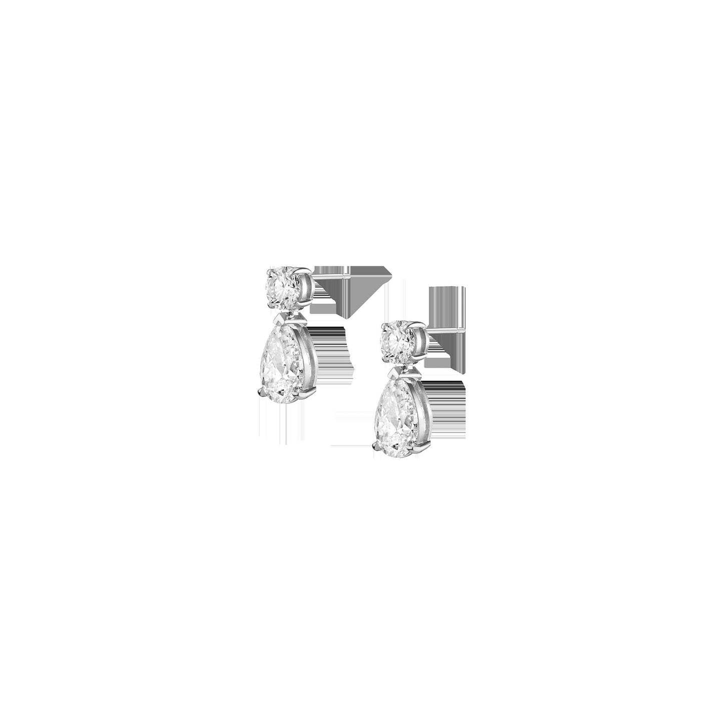 Lab Grown Diamond Pear Drop Earrings