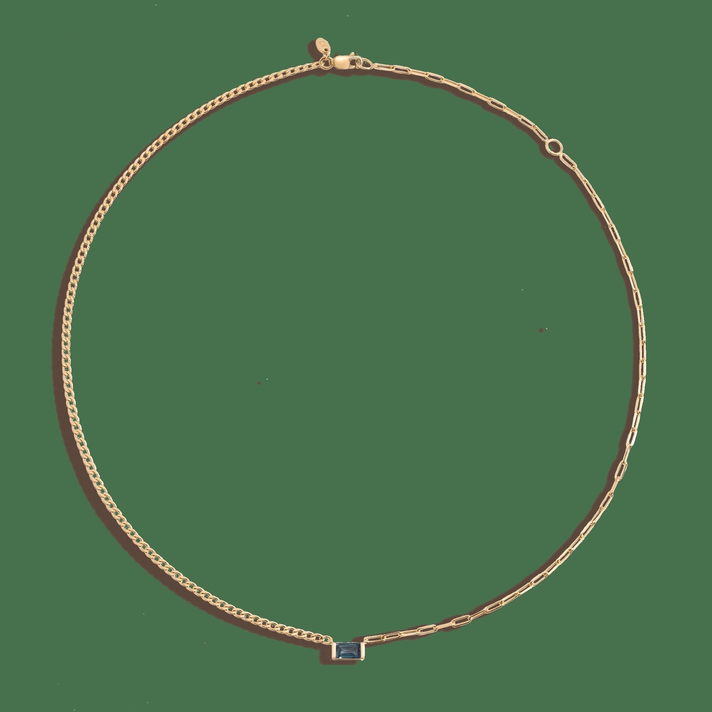 AURATE X MICHELLE: Tranquility Blue Topaz Chain Necklace