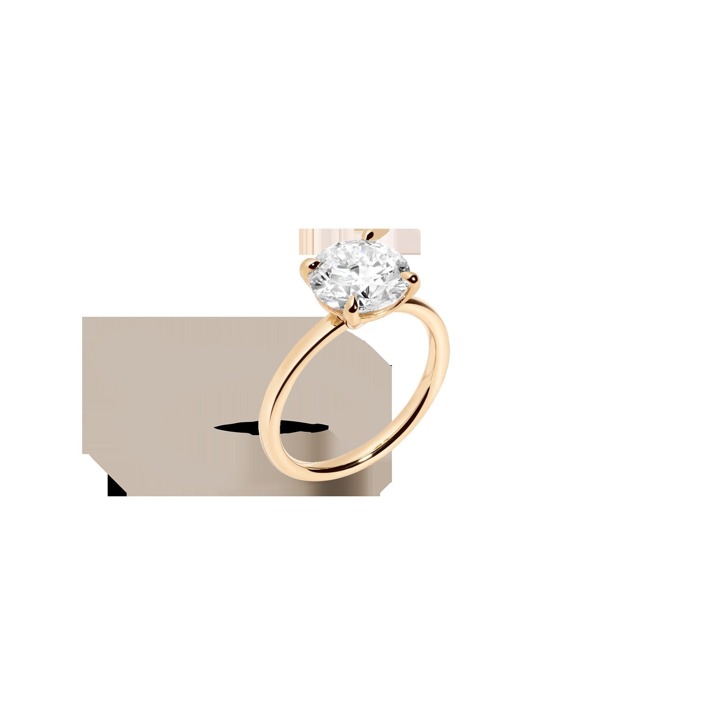 3ct Round Lab Grown Diamond Solitaire Ring