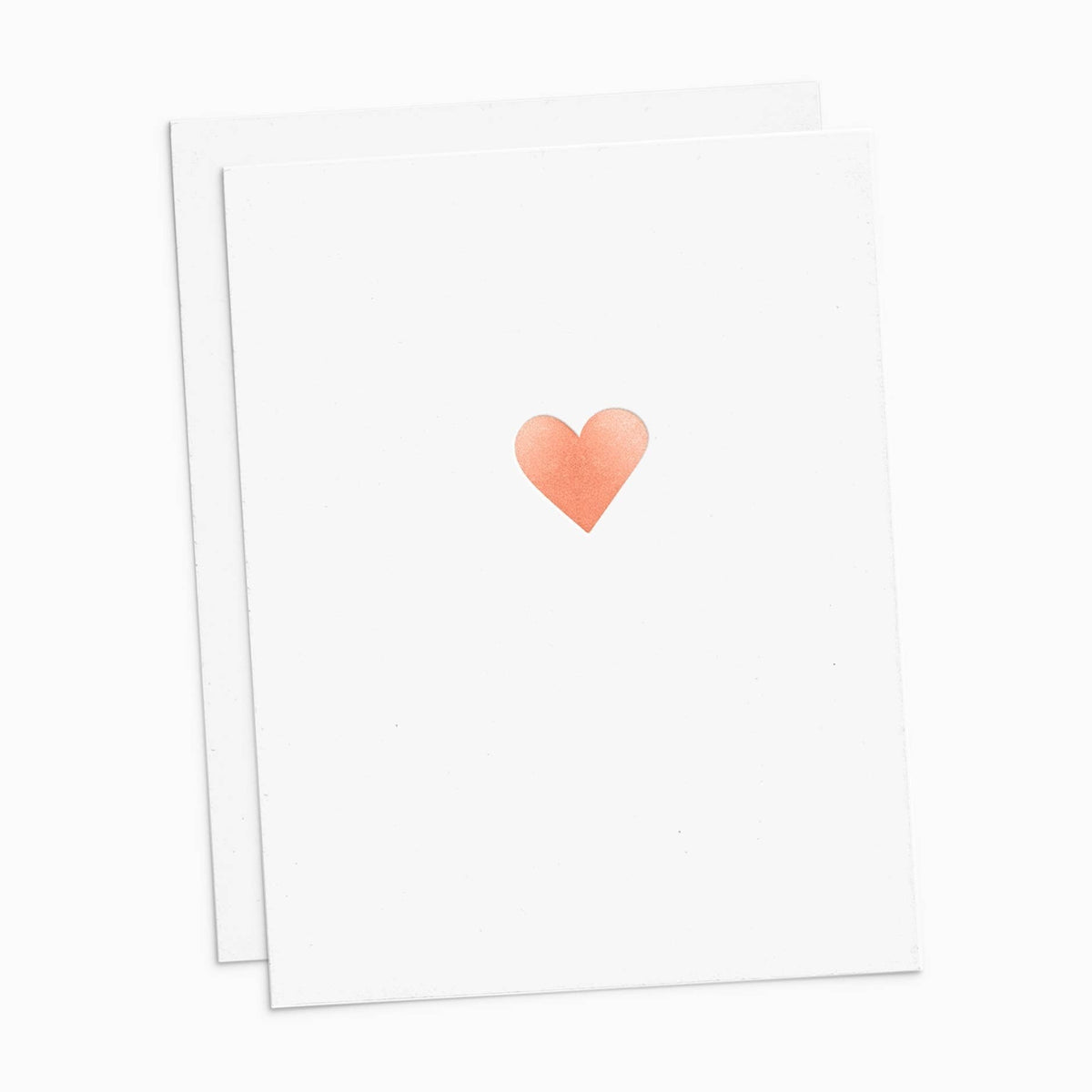 Rose Gold Foil Heart Card