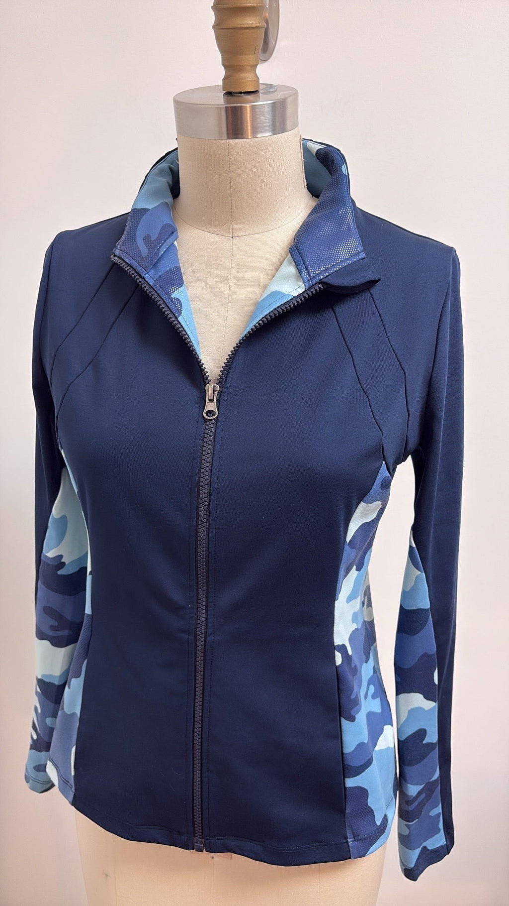 Boston Proper Blue Camo Jacket, XS