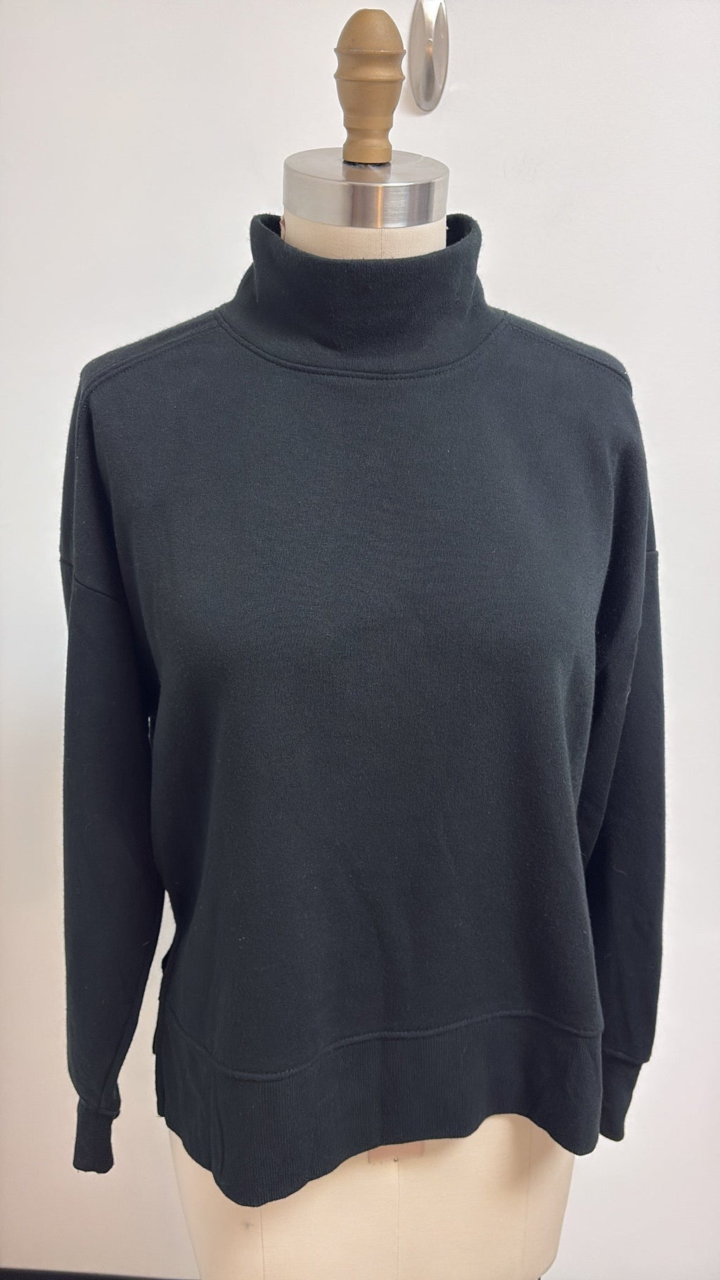 New Z Supply Black Fleece Mockneck Sweatshirt, S