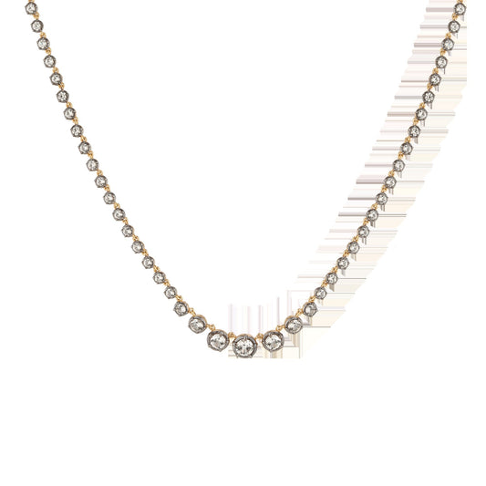 Black Rhodium Graduated Georgian Tennis Necklace