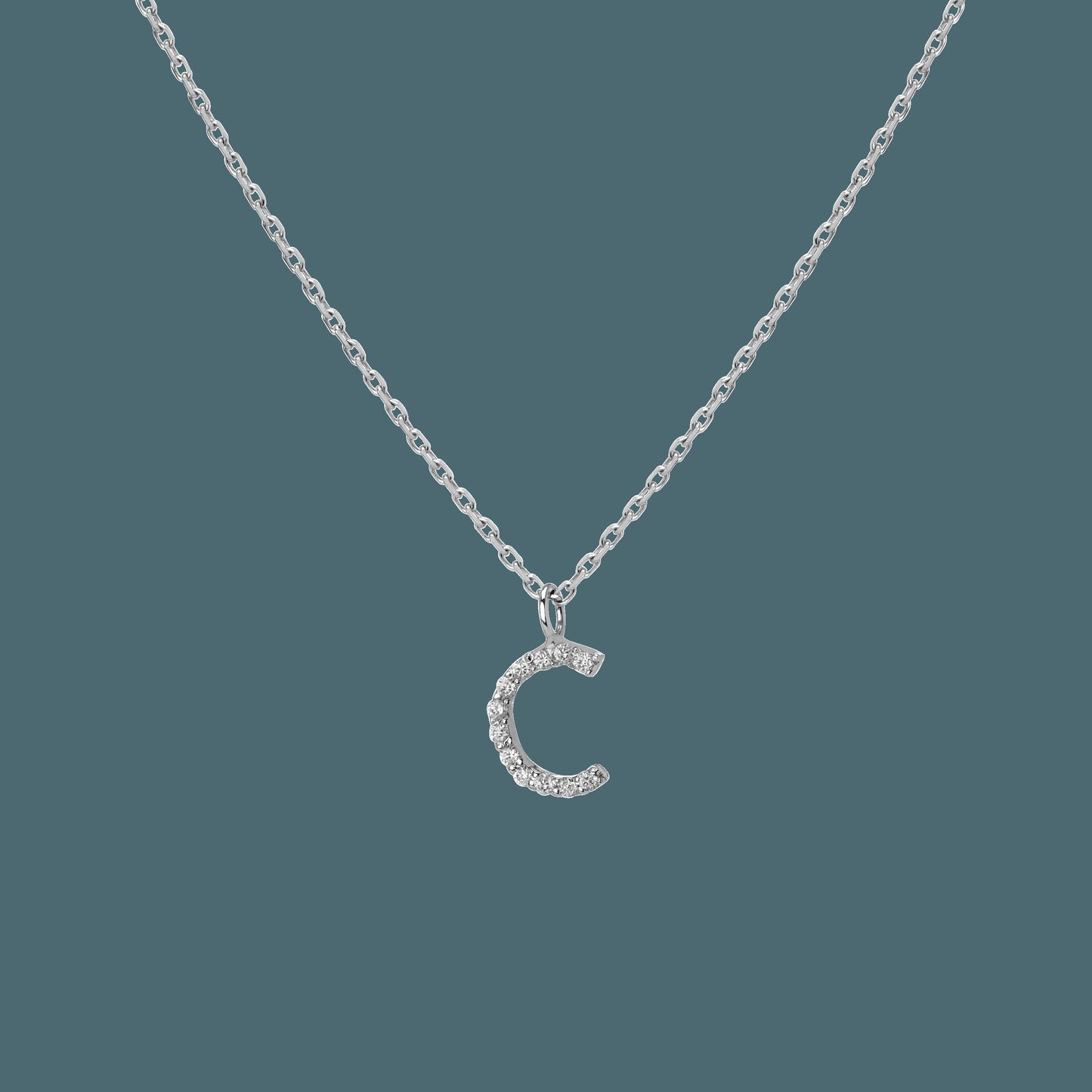 Classic Diamond Letter Necklace