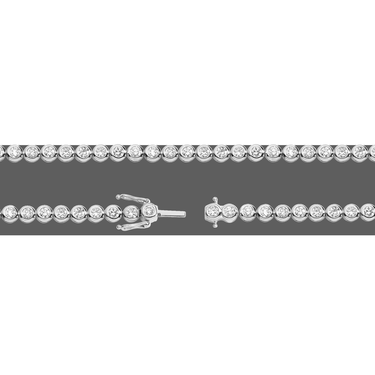 Lab Grown Diamond Bezel Tennis Necklace