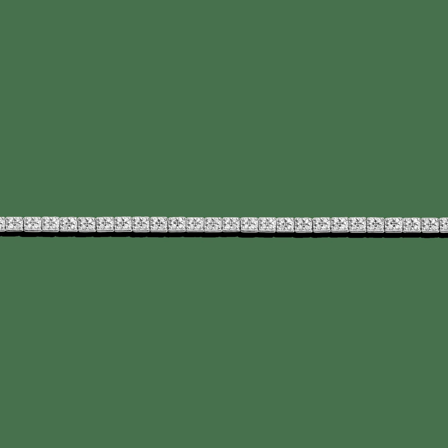 Diamond Cluster Tennis Bracelet