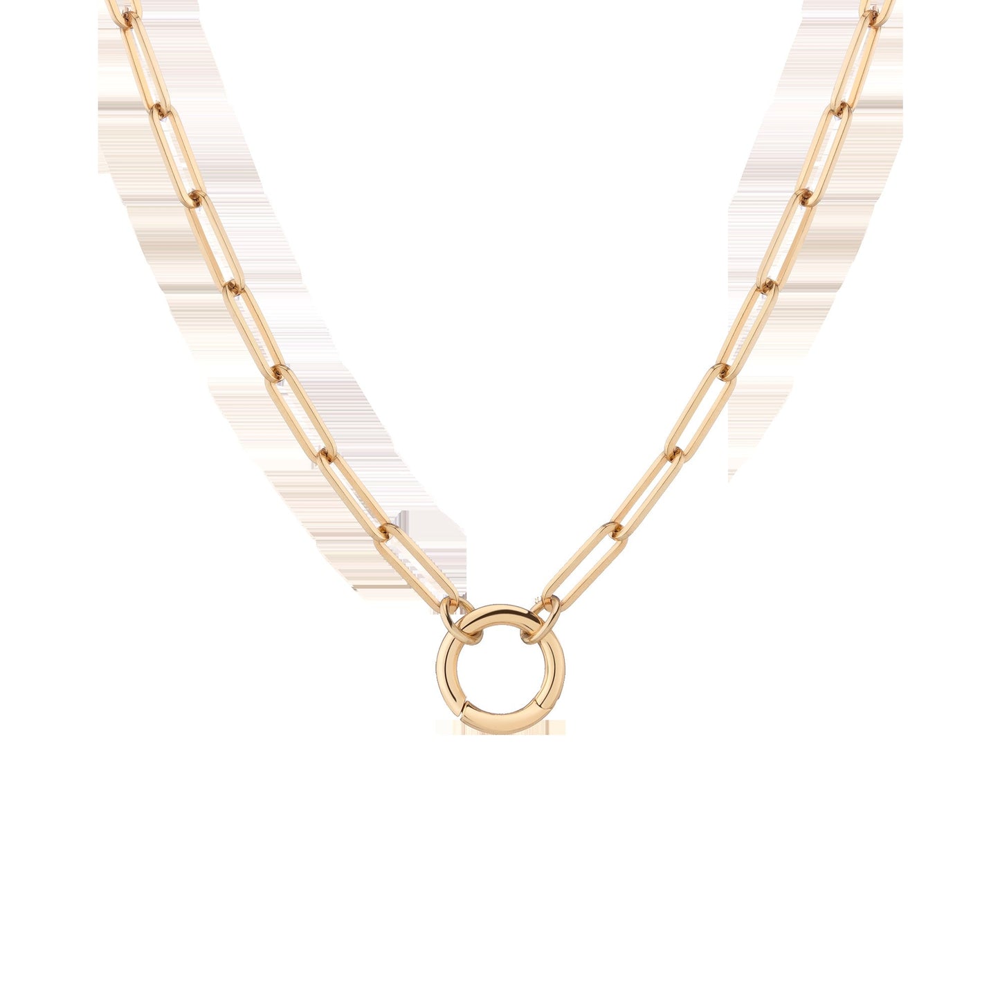 Paperclip Chain Charm Necklace