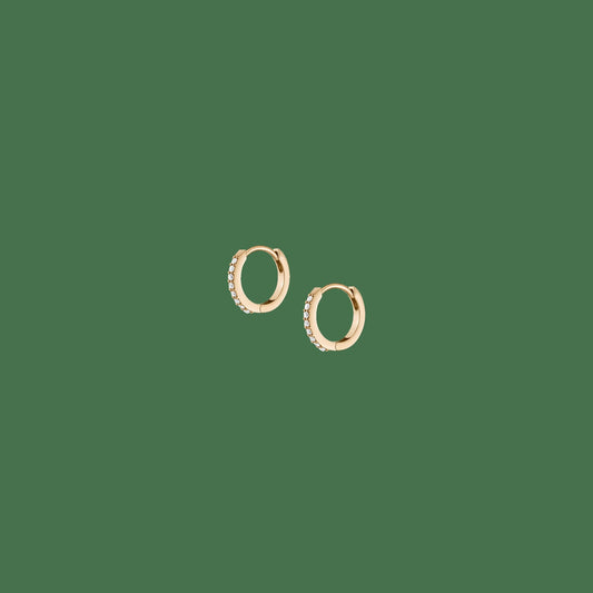 Thin Forever Diamond Hinged Huggie Earrings