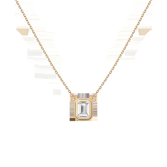 Lab Grown White Sapphire Heirloom Necklace