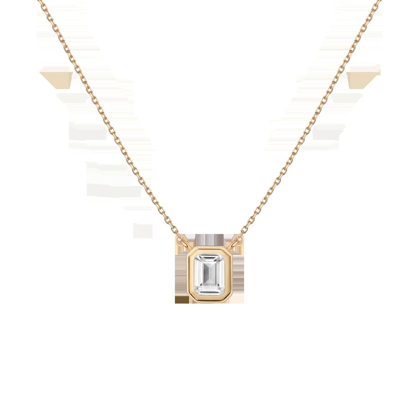 Lab Grown White Sapphire Heirloom Necklace