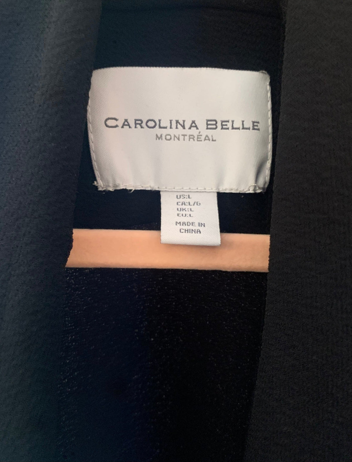 Carolina Belle Montreal Dressy Black Vest Size Large