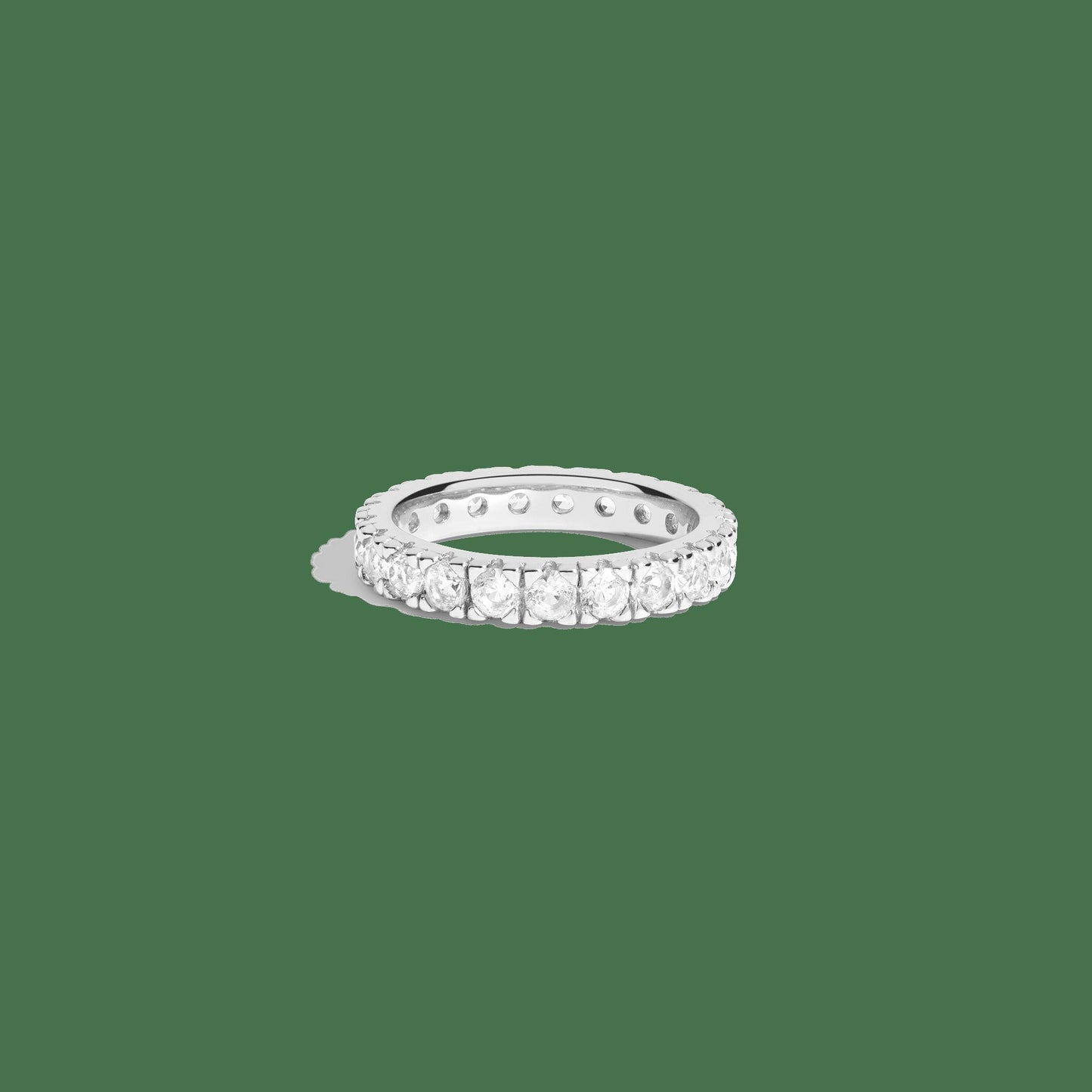 Lab Grown White Sapphire Eternity Ring