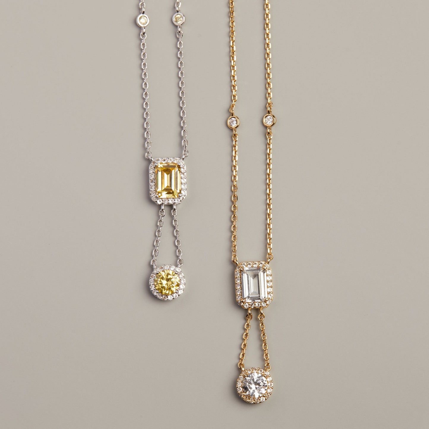 Lab Grown Canary Edwardian Lariat Necklace