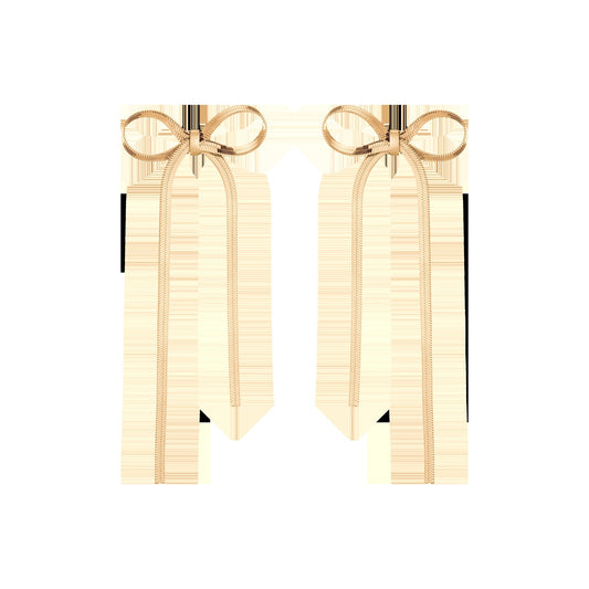 Herringbone Bow Earrings