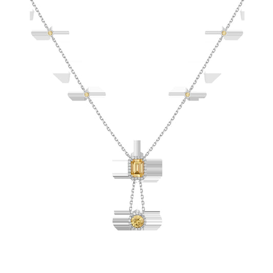 Lab Grown Canary Edwardian Lariat Necklace