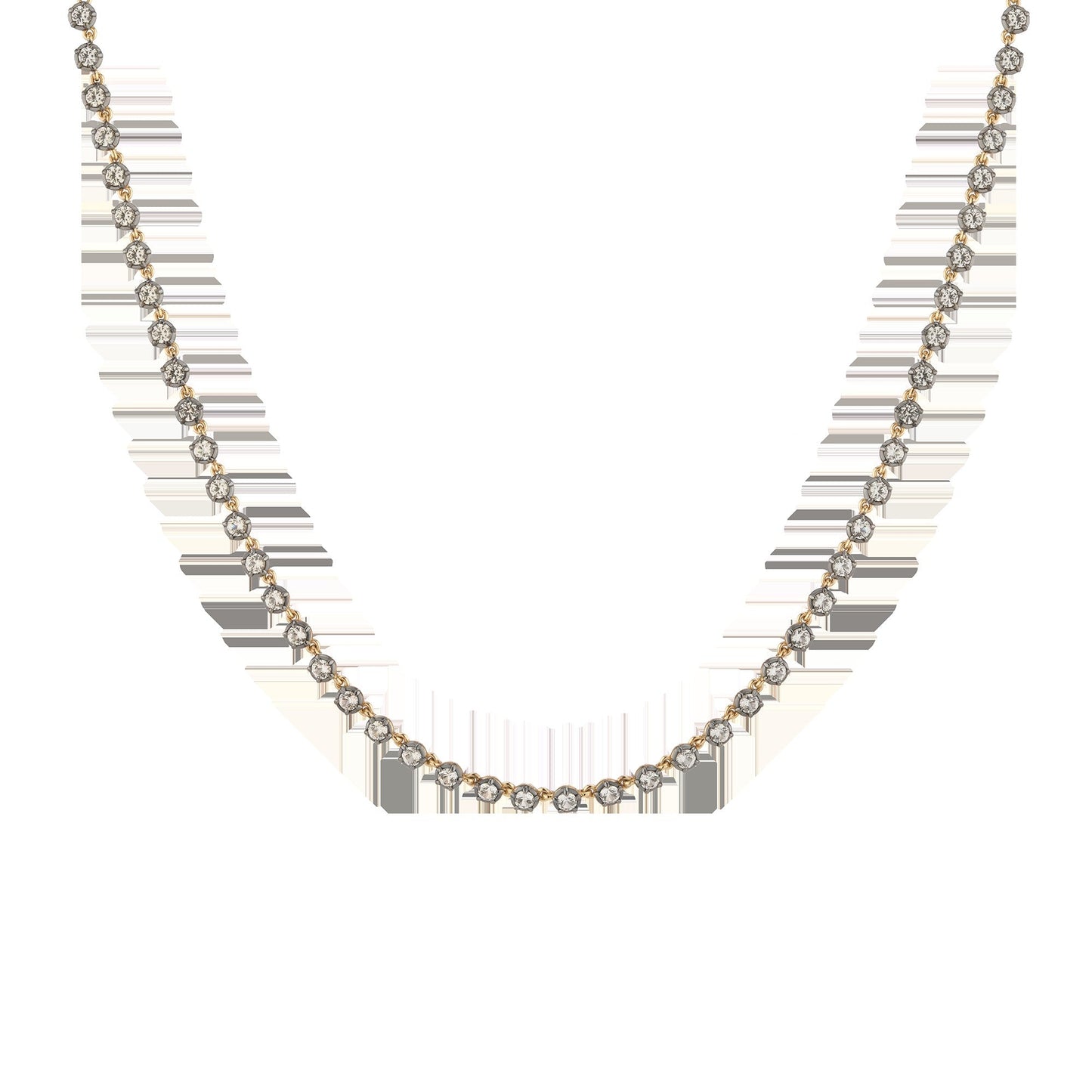 Black Rhodium Georgian Tennis Necklace