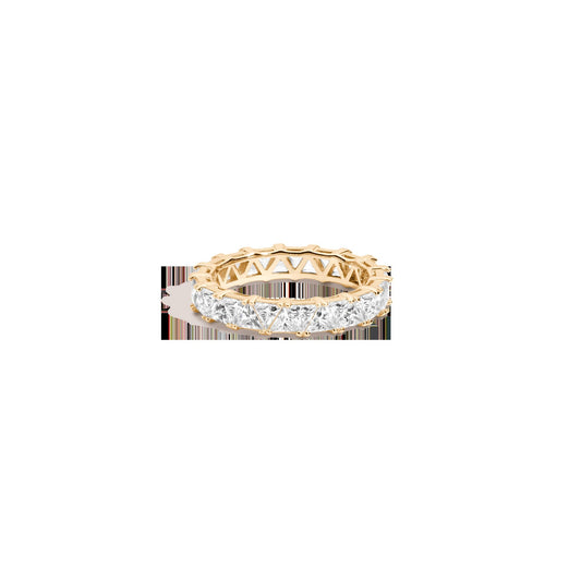 Lab Grown White Sapphire Trillion Eternity Ring