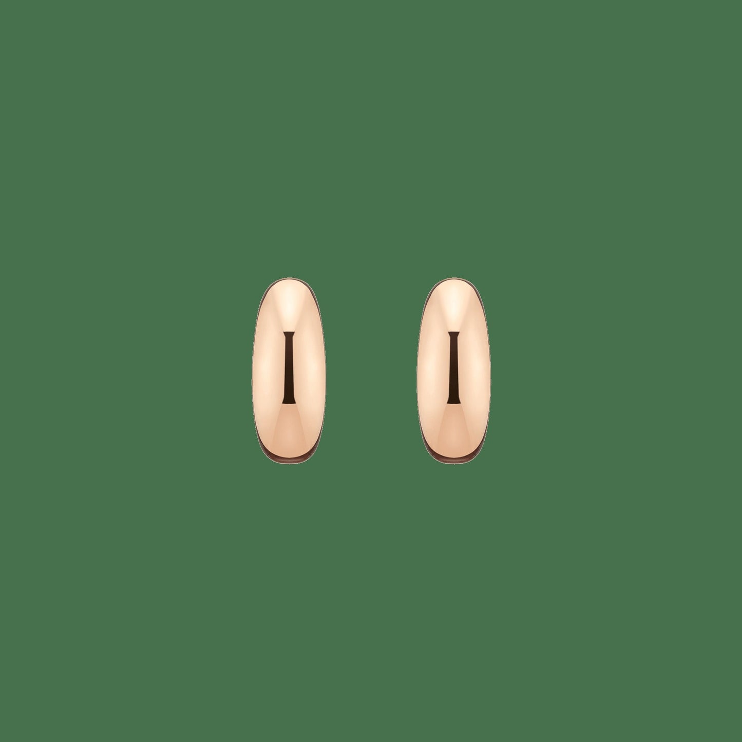Gold Smooth Arch Hoops Medium