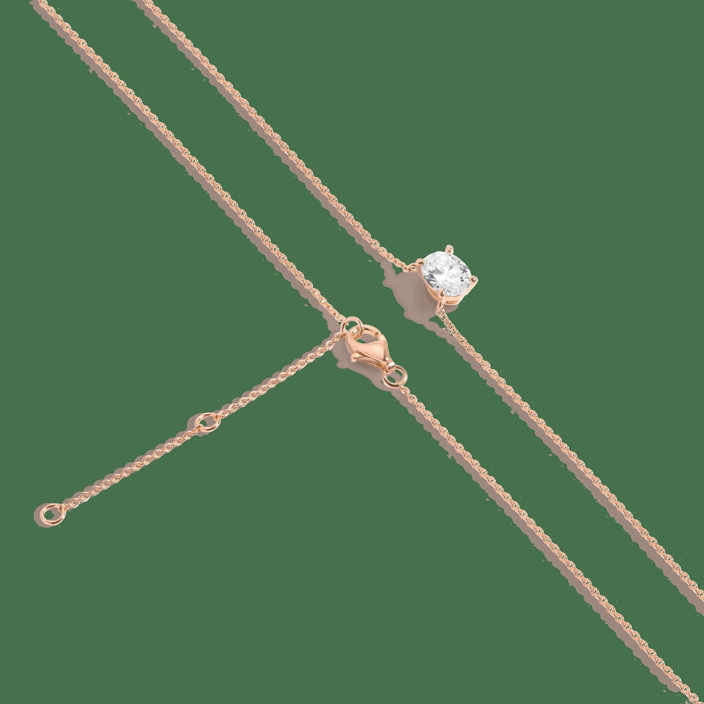 Oval Gemstone Solitaire Necklace