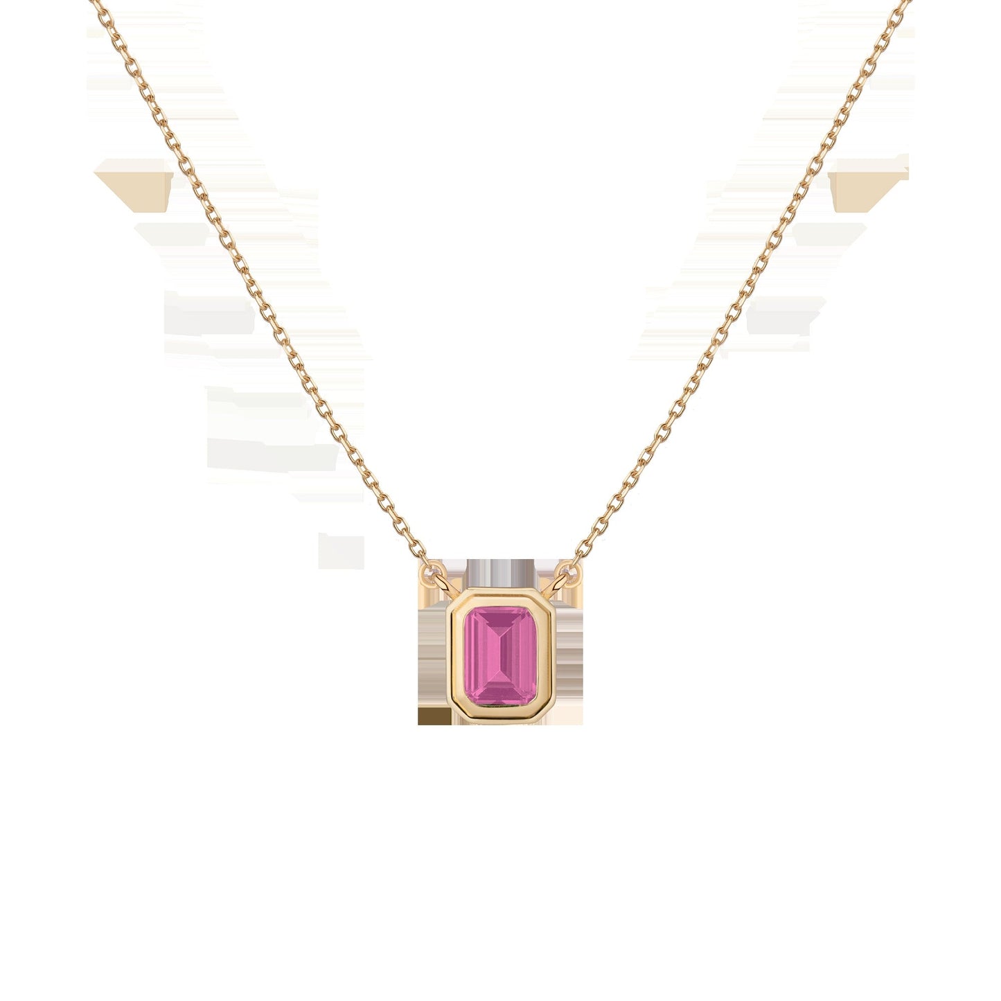 Lab Grown Pink Sapphire Heirloom Necklace