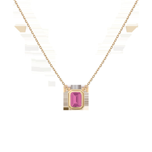 Lab Grown Pink Sapphire Heirloom Necklace