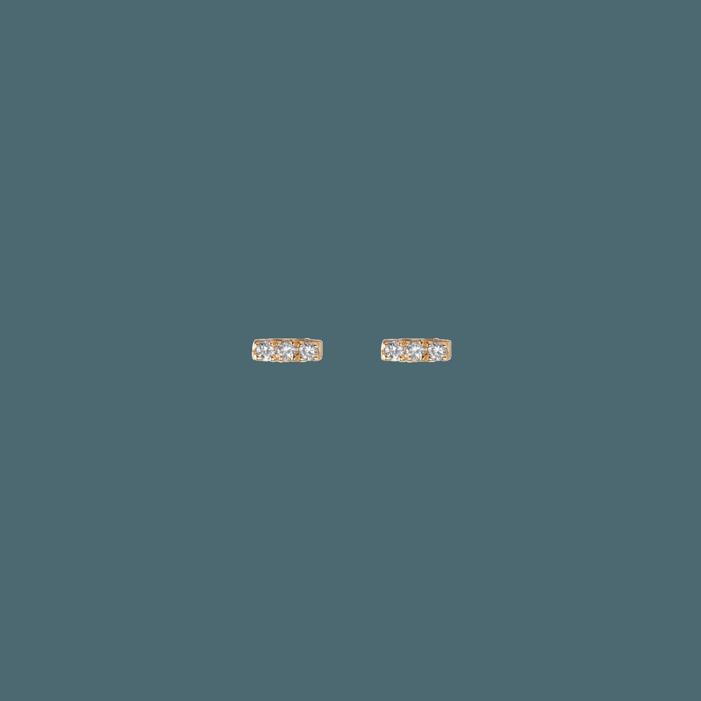 Mini Diamond Bar Earring