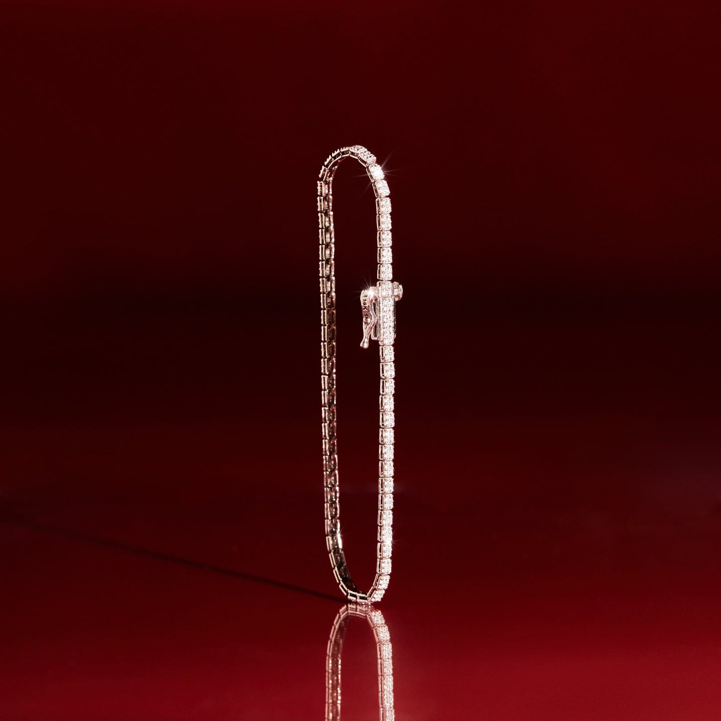 Diamond Cluster Tennis Bracelet