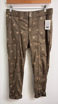 White House Black Market 25" Inseam Cuffed Straight Crop Jeans, 4