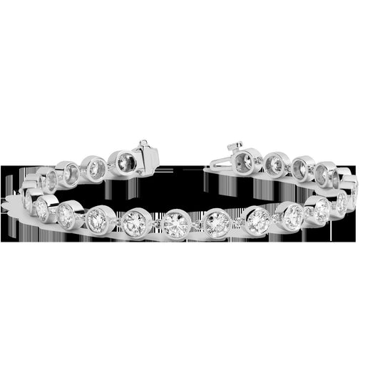 7ct Lab Grown Diamond Tennis Chain Bracelet