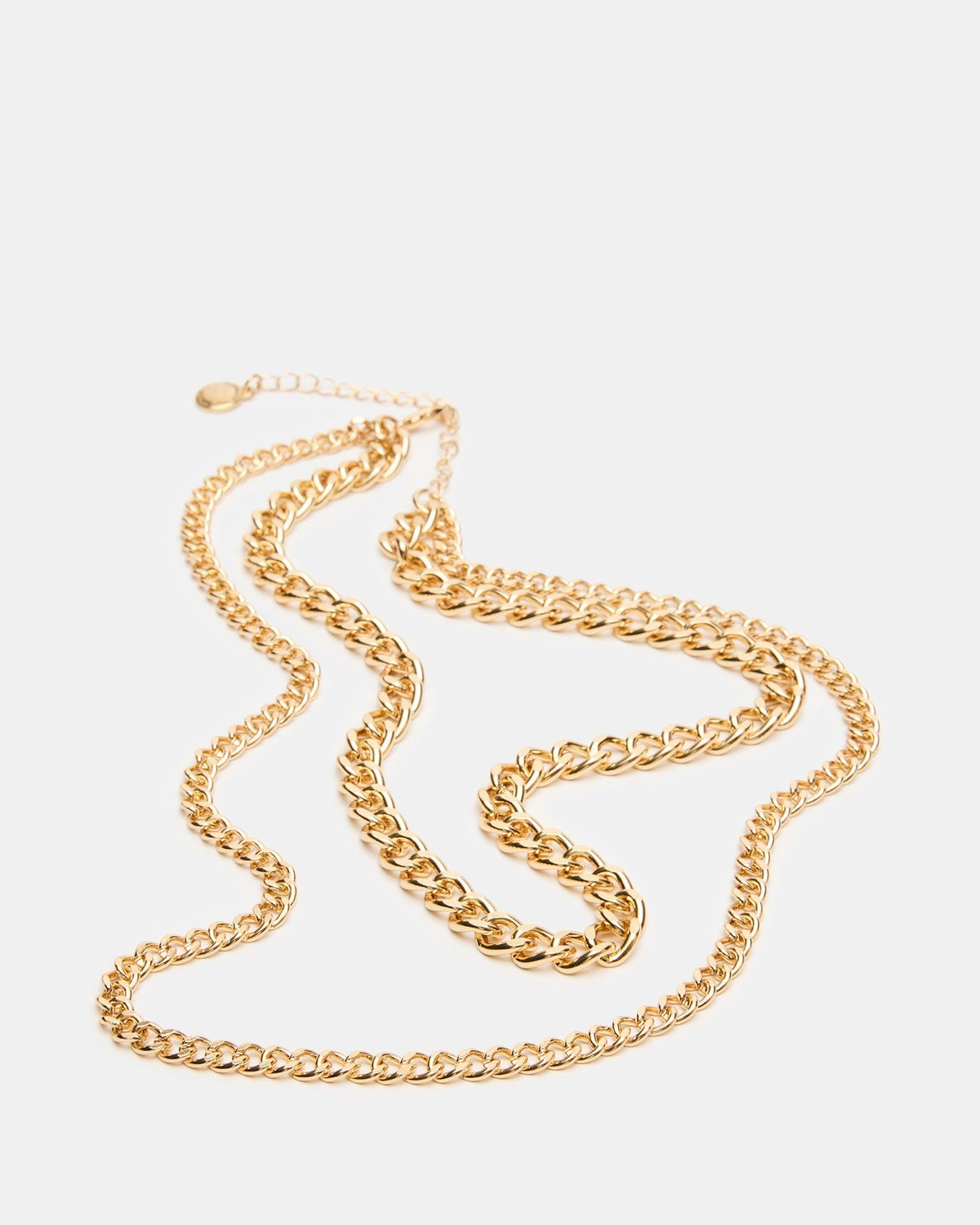 MULTI-ROW LINK CHAIN NECKLACE GOLD
