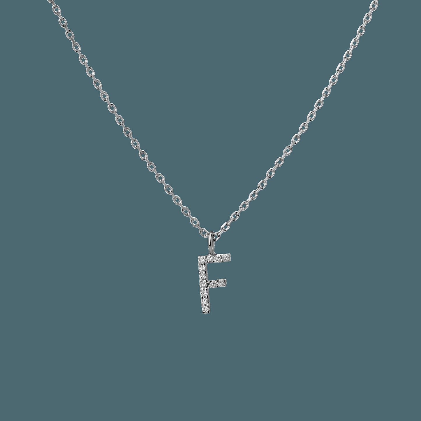 Classic Diamond Letter Necklace