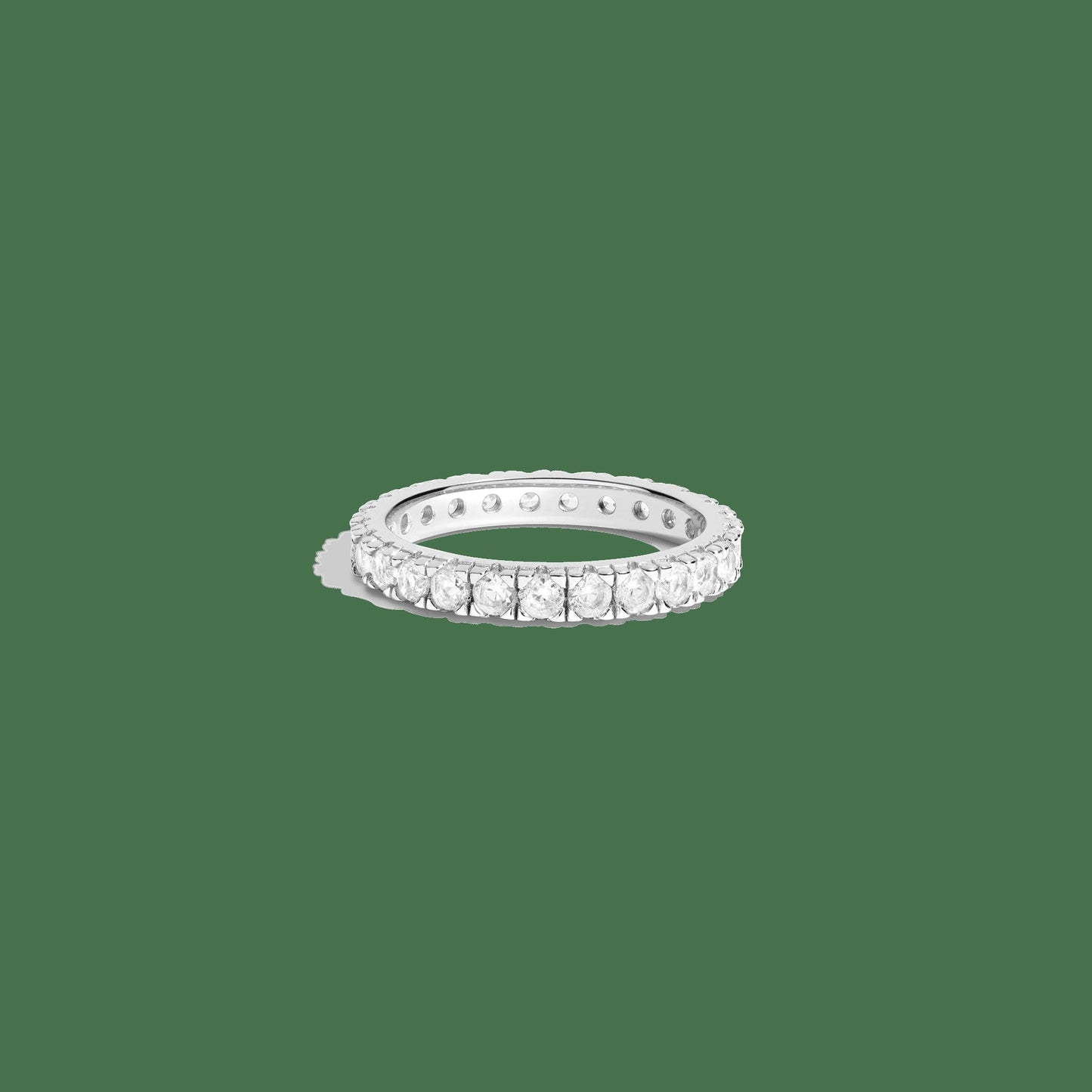 Lab Grown White Sapphire Eternity Ring