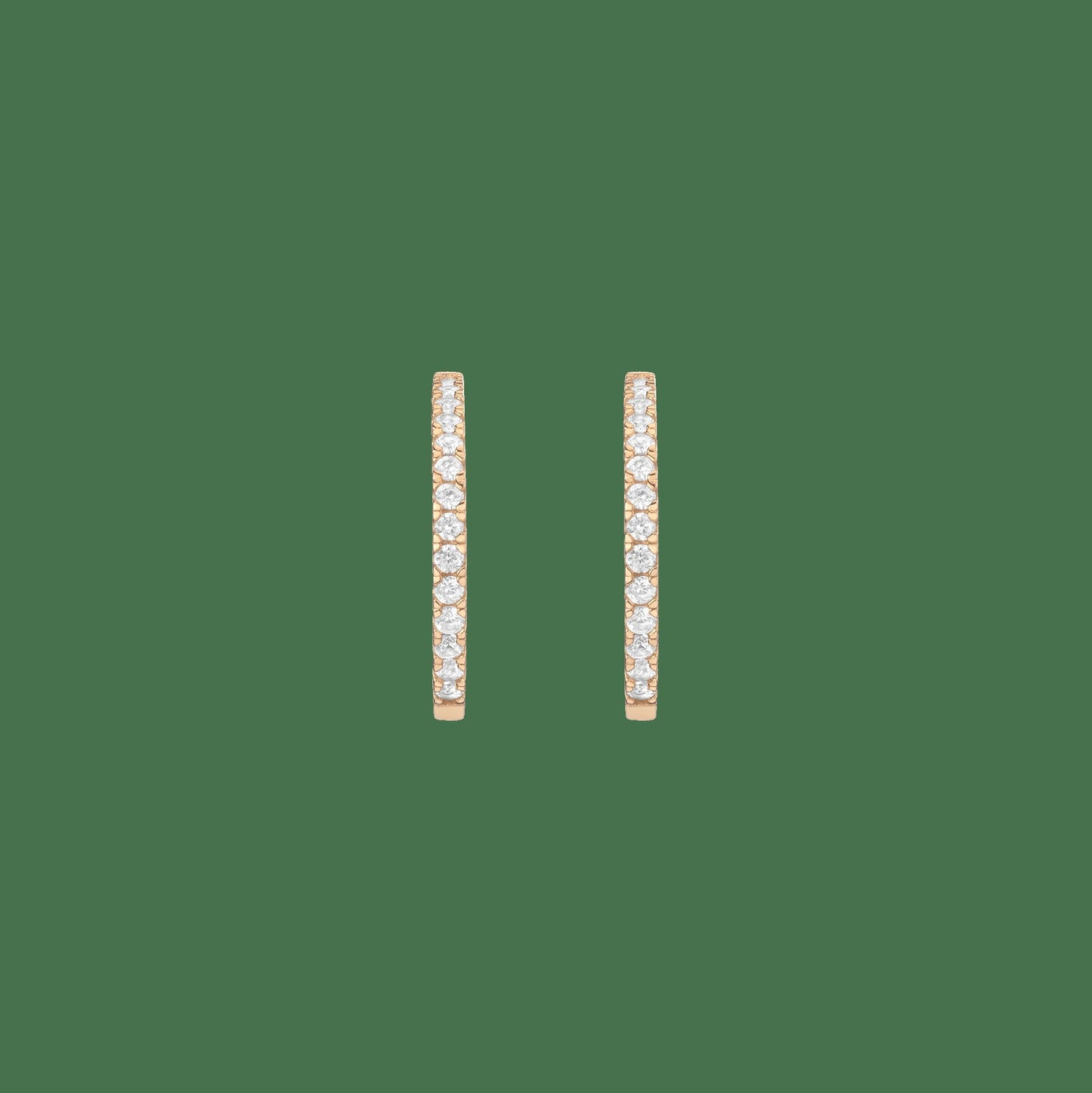 35mm Lab Grown White Sapphire Hoop Earrings