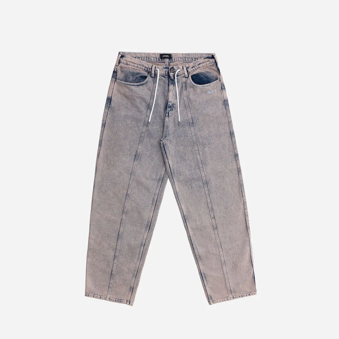 JACKER - BAGGY DENIM PANT 3 STRIPES GREY