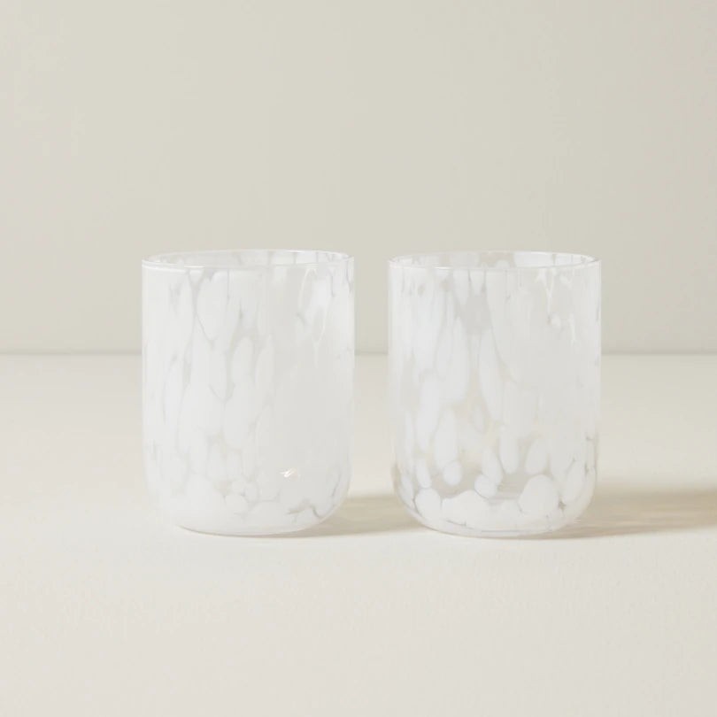 SET OF 2 CONFETTI LOWBALL GLASSES