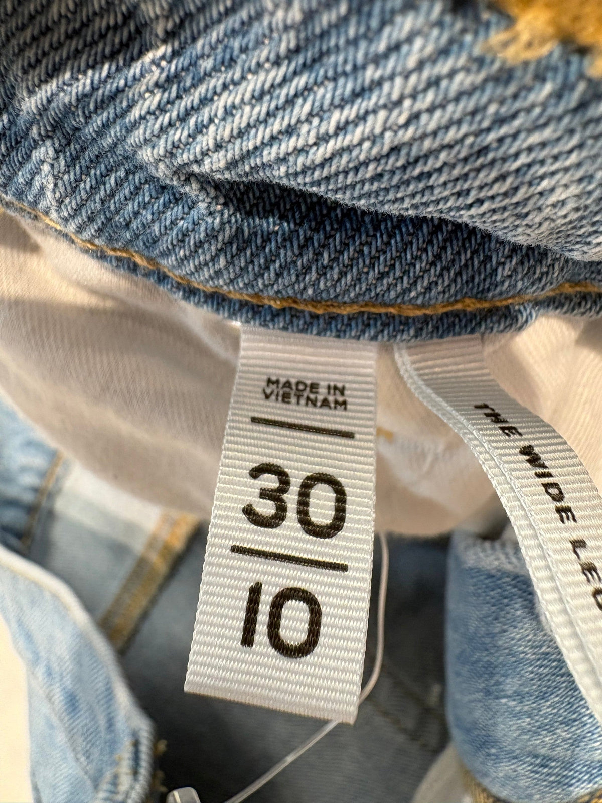 Loft 30" Inseam Wide Leg Cuffed Jeans, 10