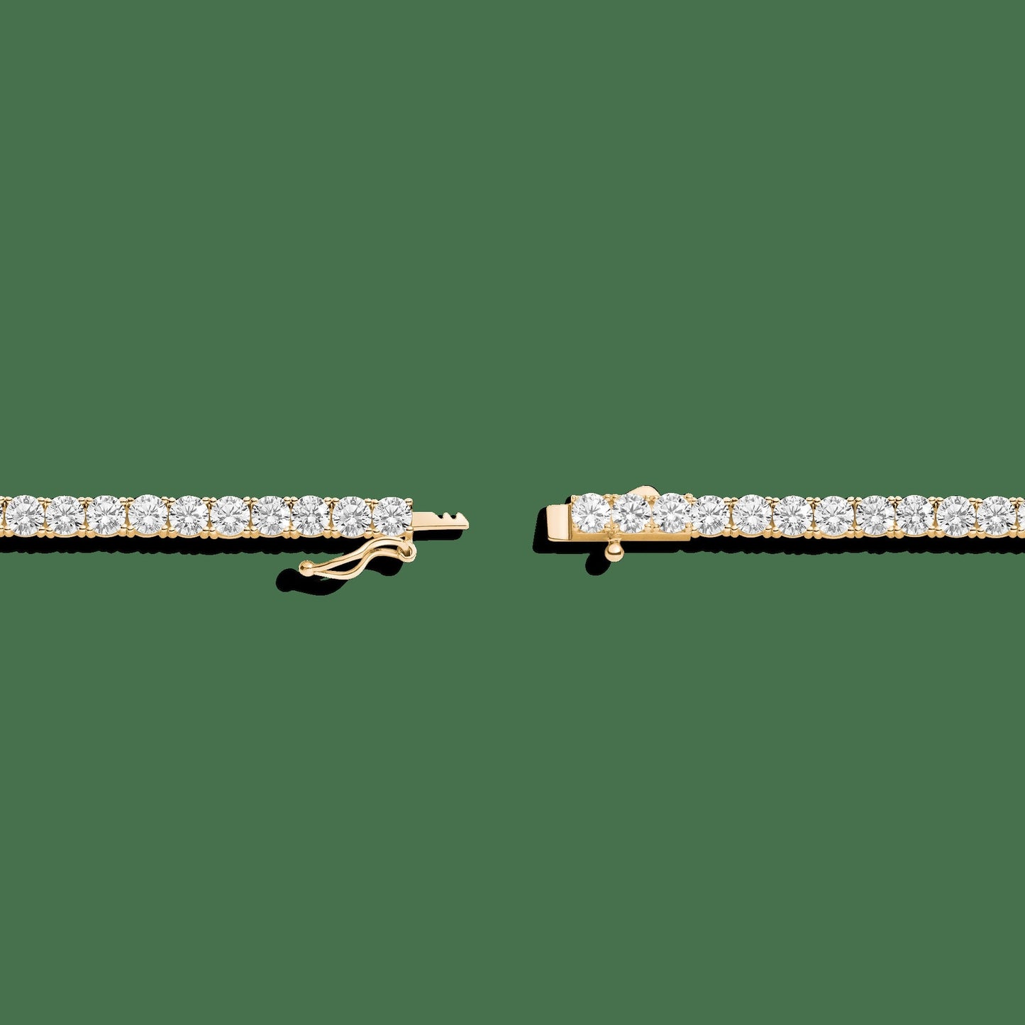 Lab Grown White Sapphire Tennis Necklace