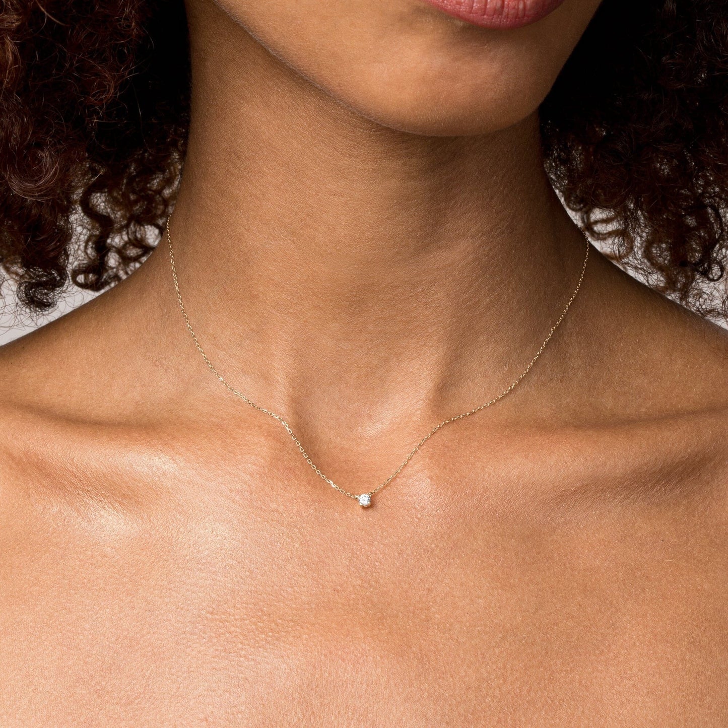 Lab Grown Diamond Solitaire Necklace