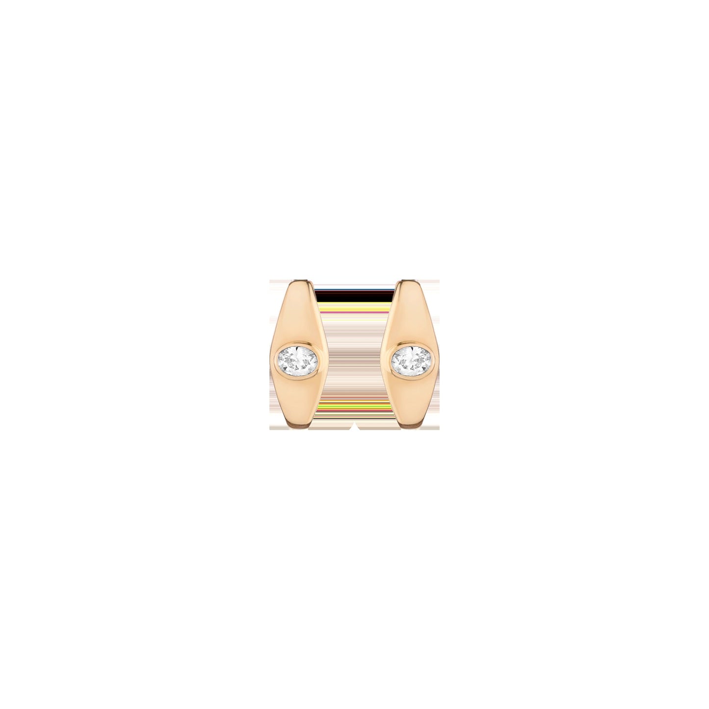 Chunky Lab Grown Diamond Oval Huggie Earrings