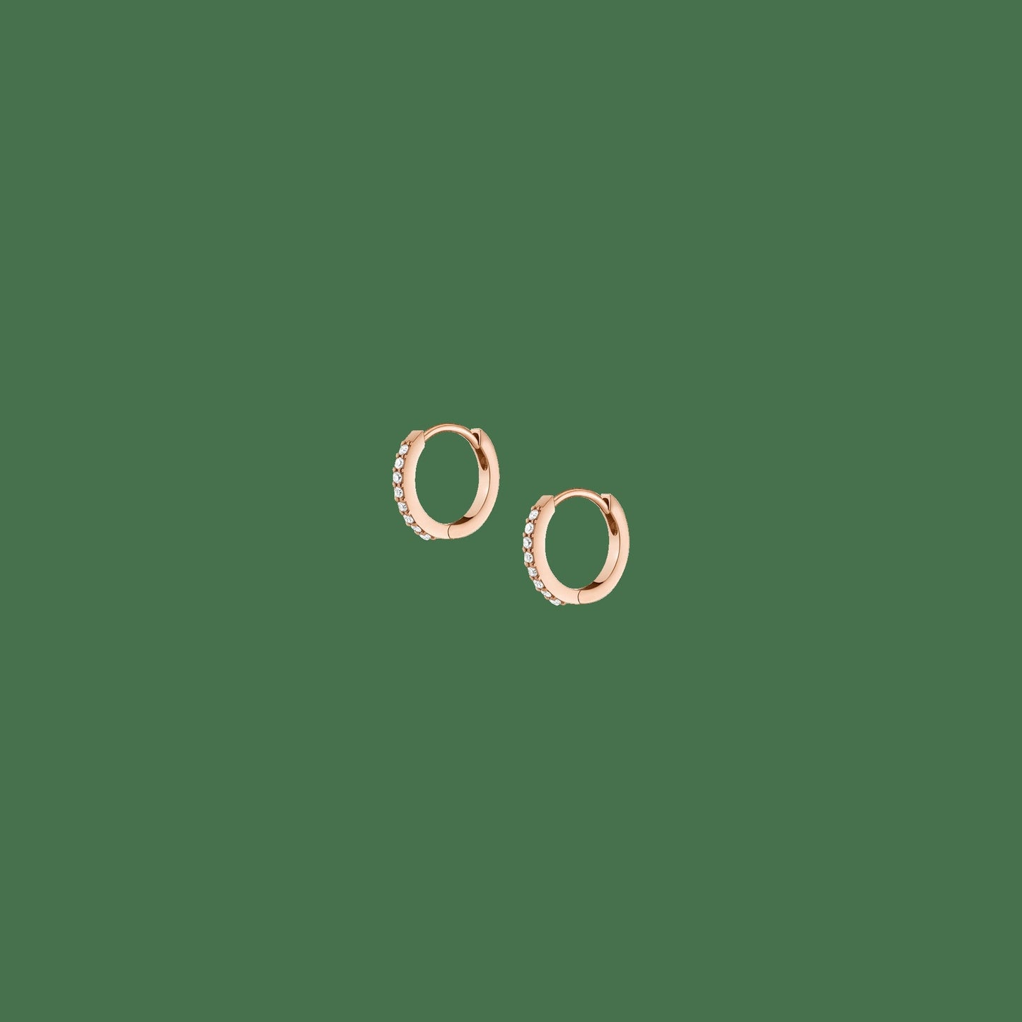 Thin Forever Diamond Hinged Huggie Earrings