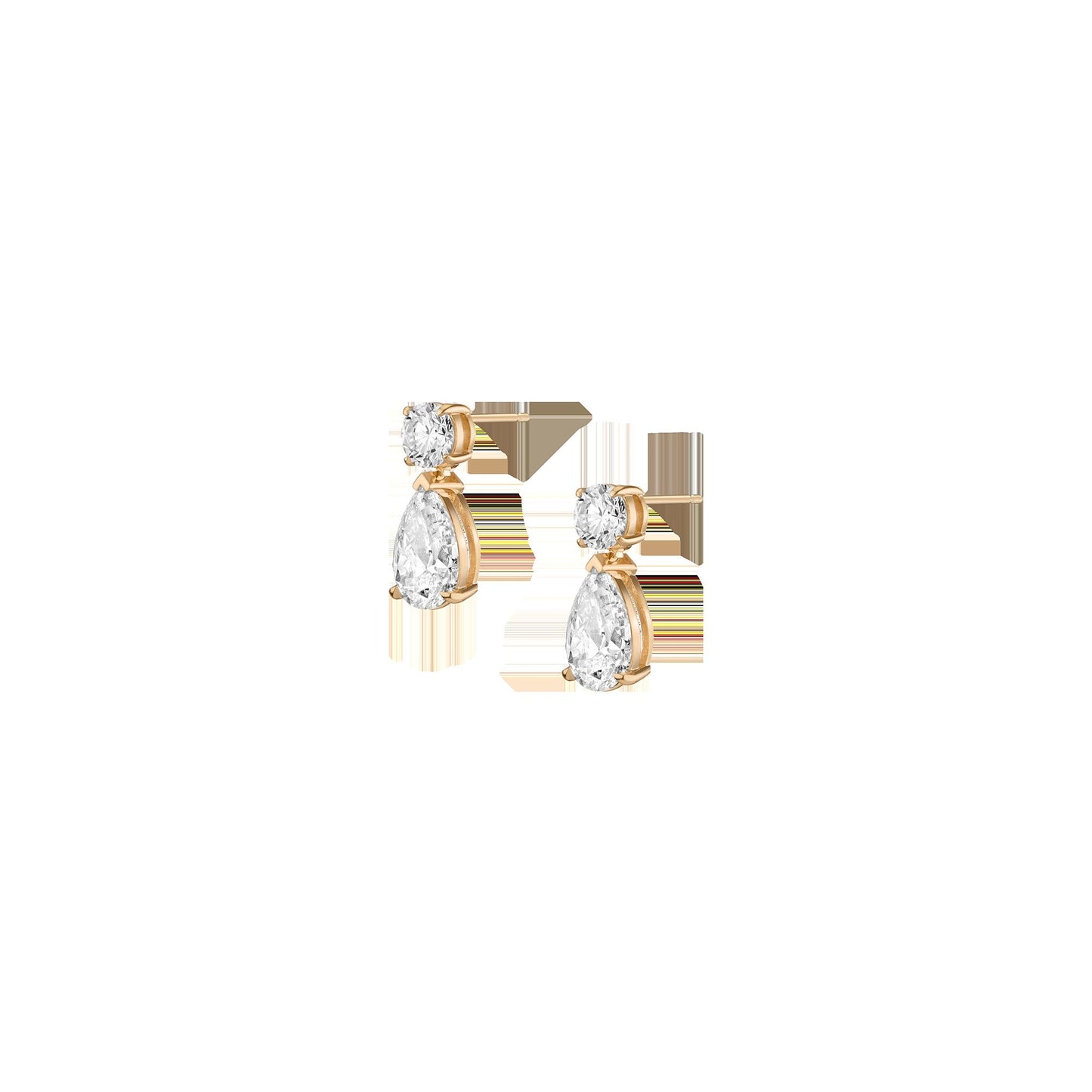 Lab Grown Diamond Pear Drop Earrings