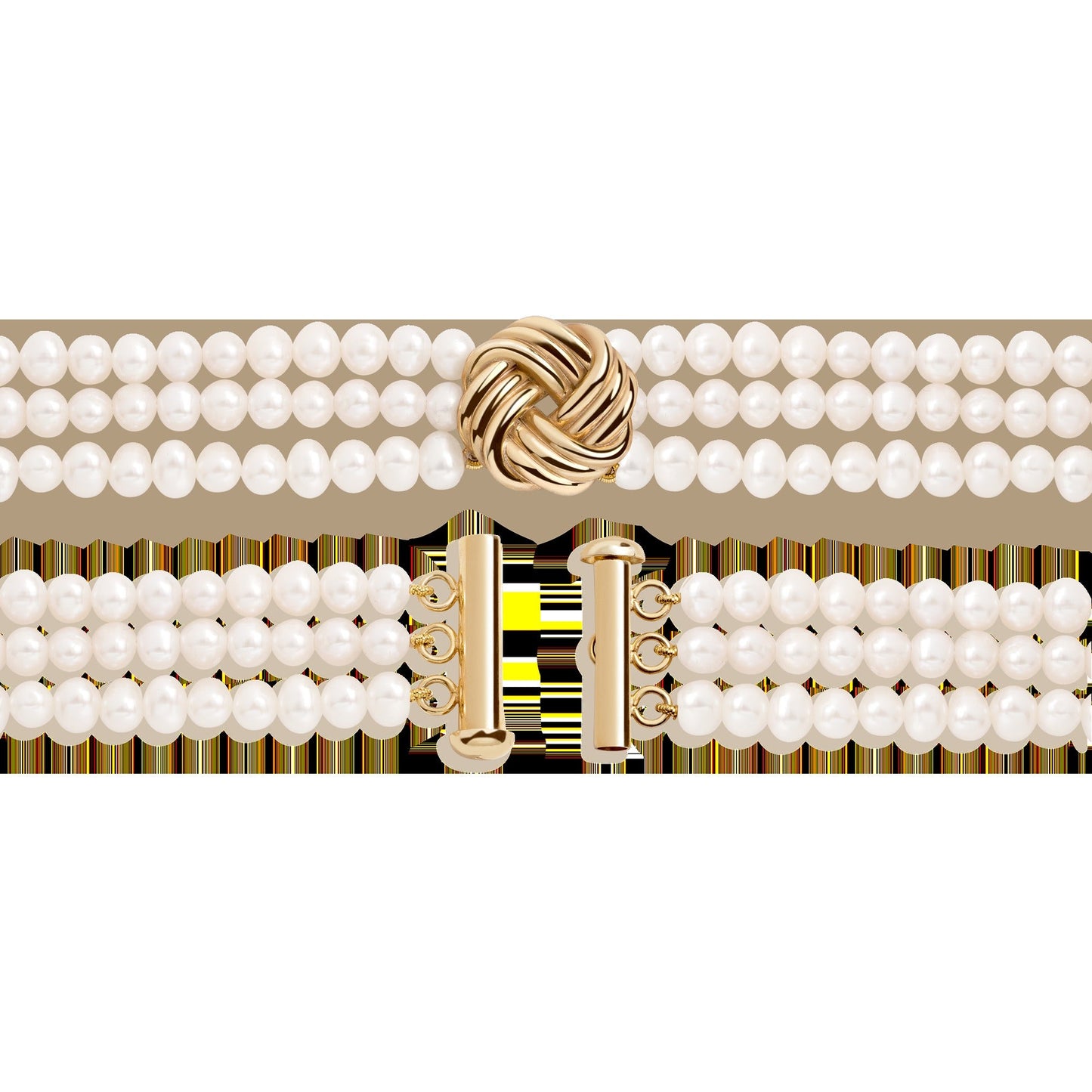 Aurate x Marilyn Monroe: Gold Knot Pearl Necklace