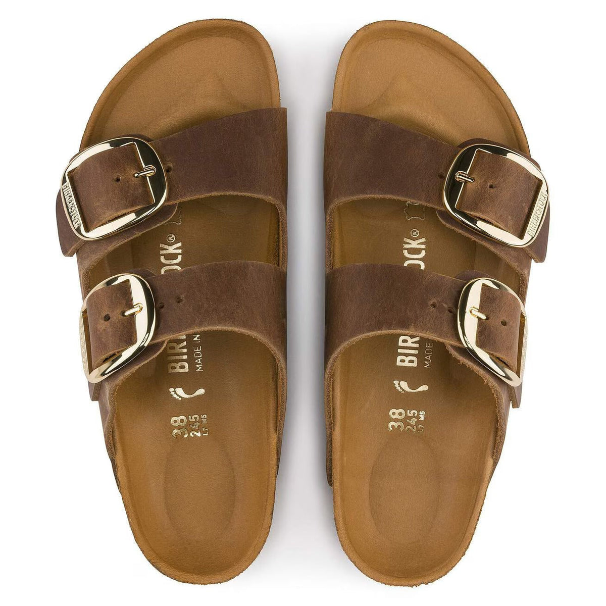 Birkenstock Women's Arizona Big Buckle Oiled Leather - Cognac