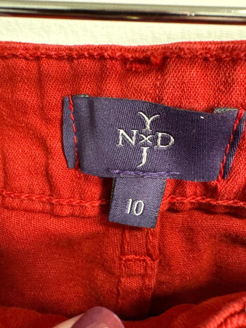 NYDJ Red 30" Inseam Jeans, 10