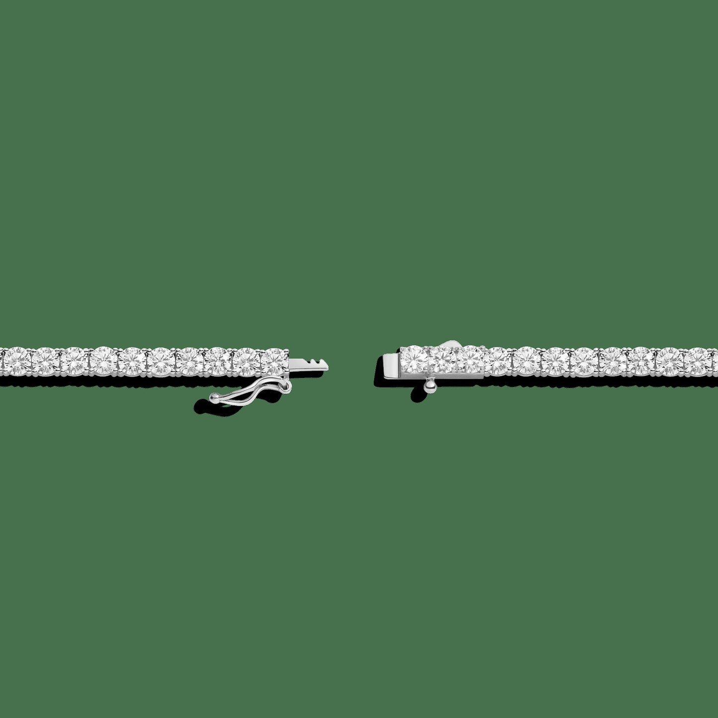 Lab Grown White Sapphire Tennis Necklace - 22ct