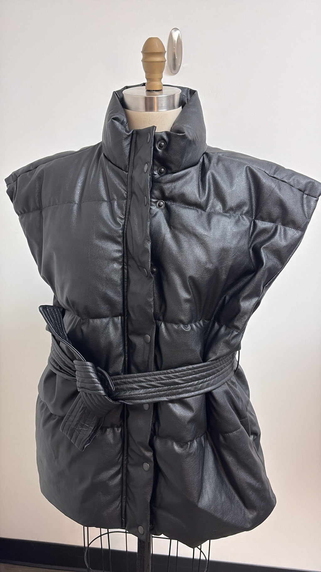New BooHoo Black Faux Leather Vest, 20