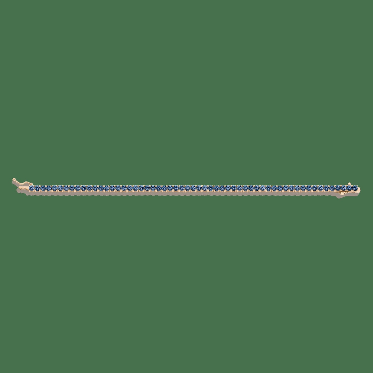 Lab Grown Blue Sapphire Tennis Bracelet