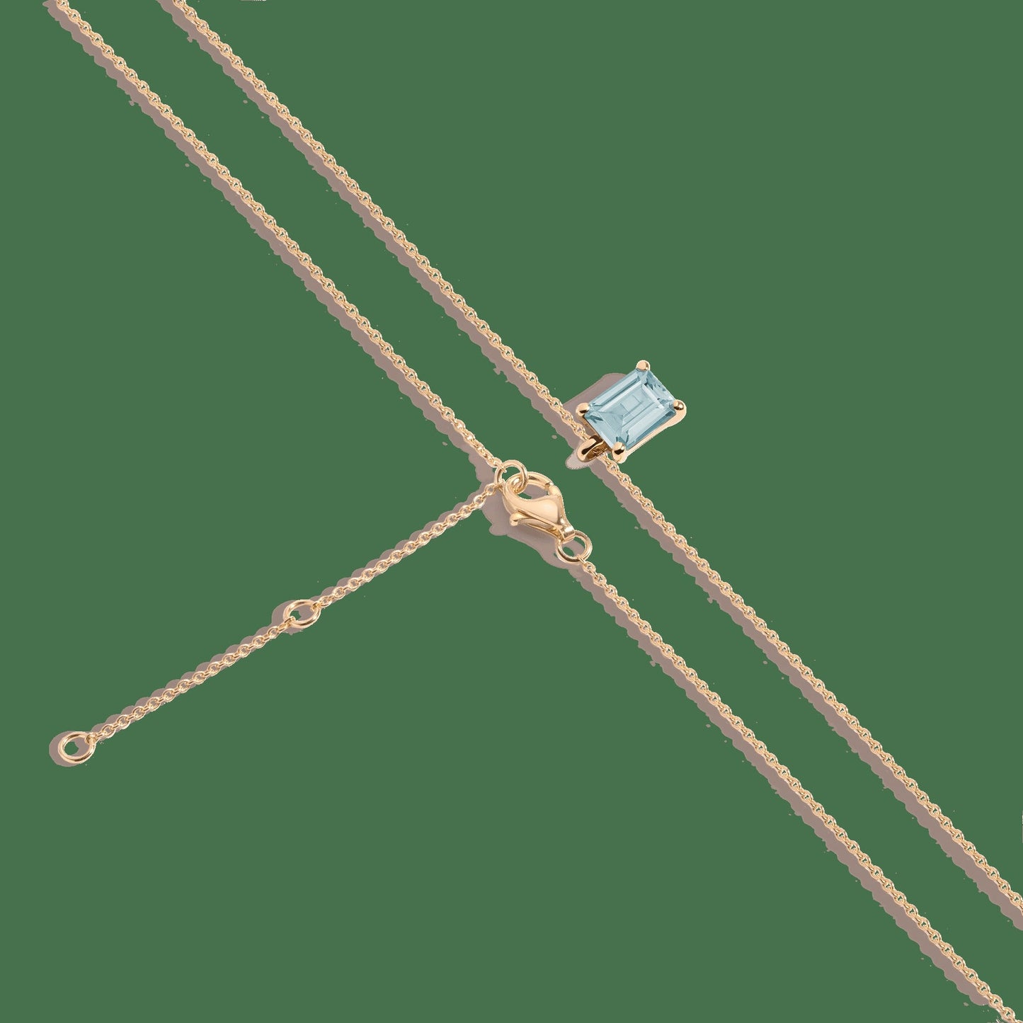 Emerald Gemstone Solitaire Necklace